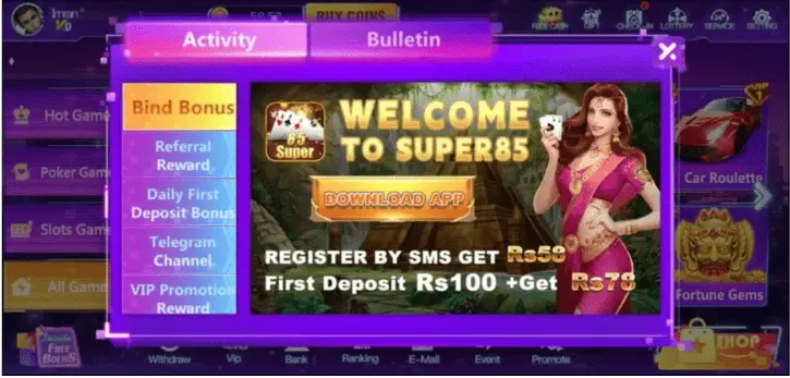 Super 85 Game Online Earning Platform