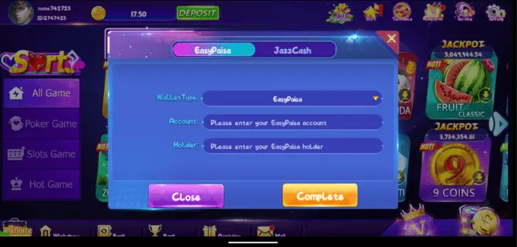 7F777 Game Easily Withdrawal your Money